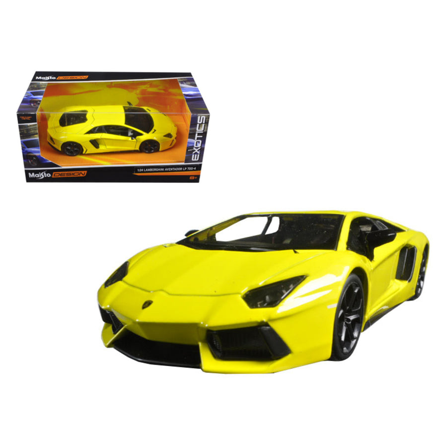 Lamborghini Aventador Lp 700-4 Yellow Exotics 1/24 Diecast Model Car By Maisto 31362y