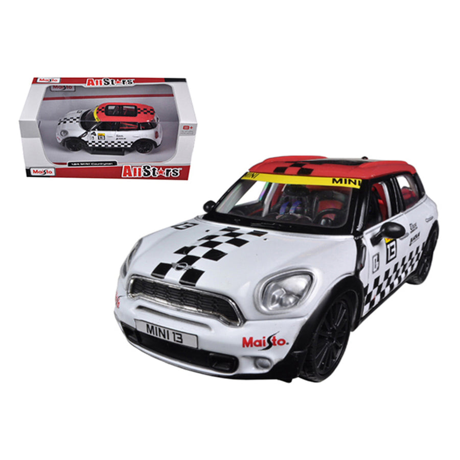 Mini Cooper Coutryman White #13 1/24 Diecast Car Model By Maisto 31367w