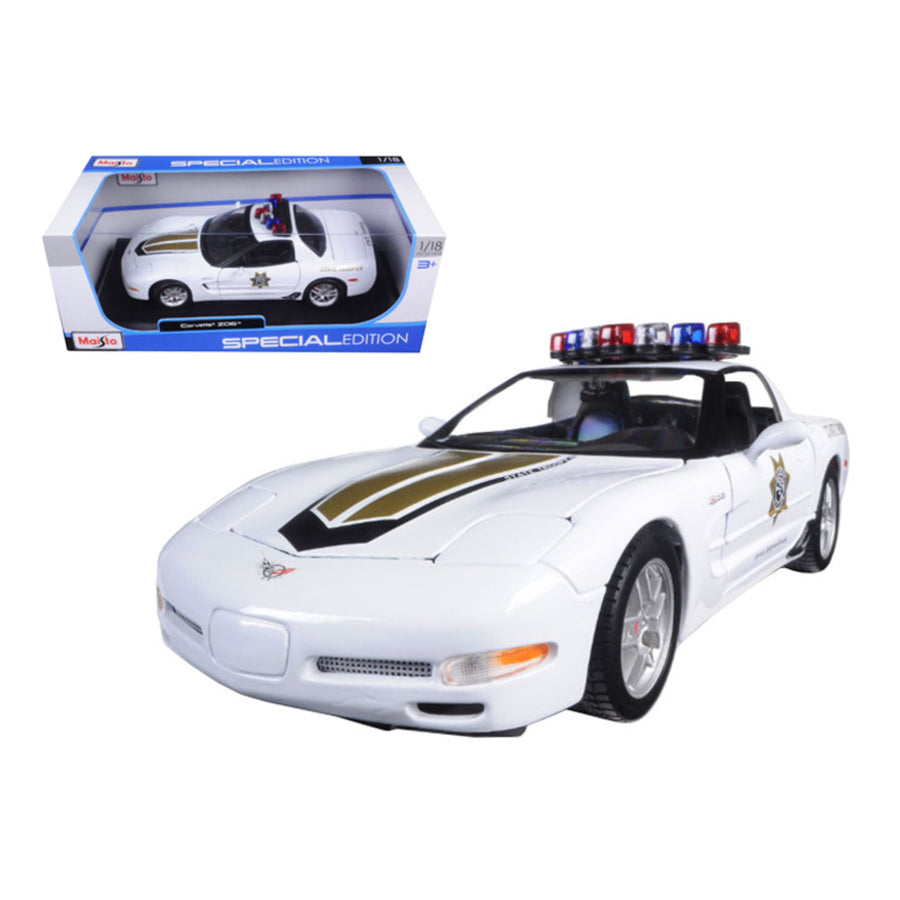 Chevrolet Corvette C5 Z06 Police 1/18 Diecast Model Car By Maisto 31383