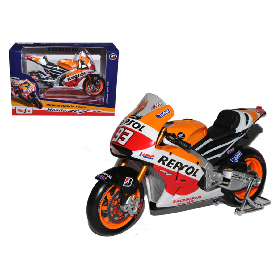 2014 Repsol Honda #93 Rc2 13v Marc Marquez Motorcycle Model 1/10 By Maisto 31406ma