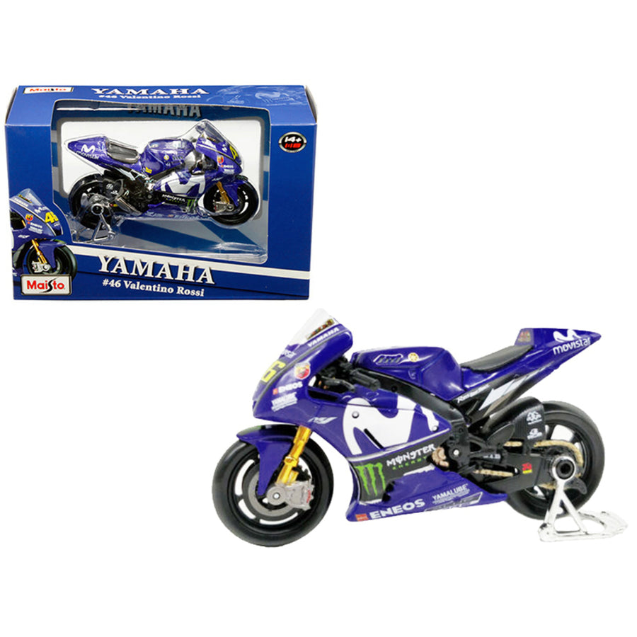 Yamaha Yzr-m1 #46 Valentino Rossi Blue 1/18 Diecast Motorcycle Model By Maisto 31594vr