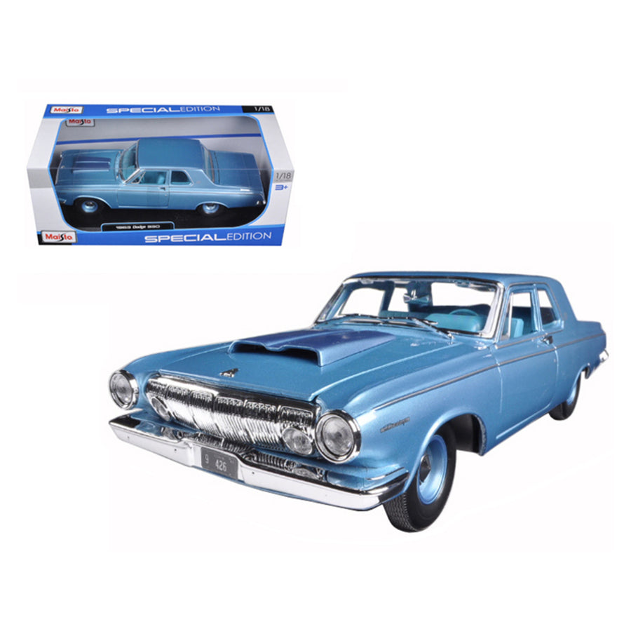 1963 Dodge 330 Blue 1/18 Diecast Model Car By Maisto 31652bl