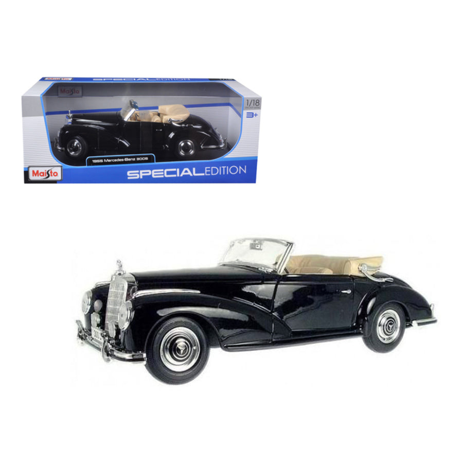 1955 Mercedes 300s Cabriolet Black 1/18 Diecast Car Model By Maisto 31806bk