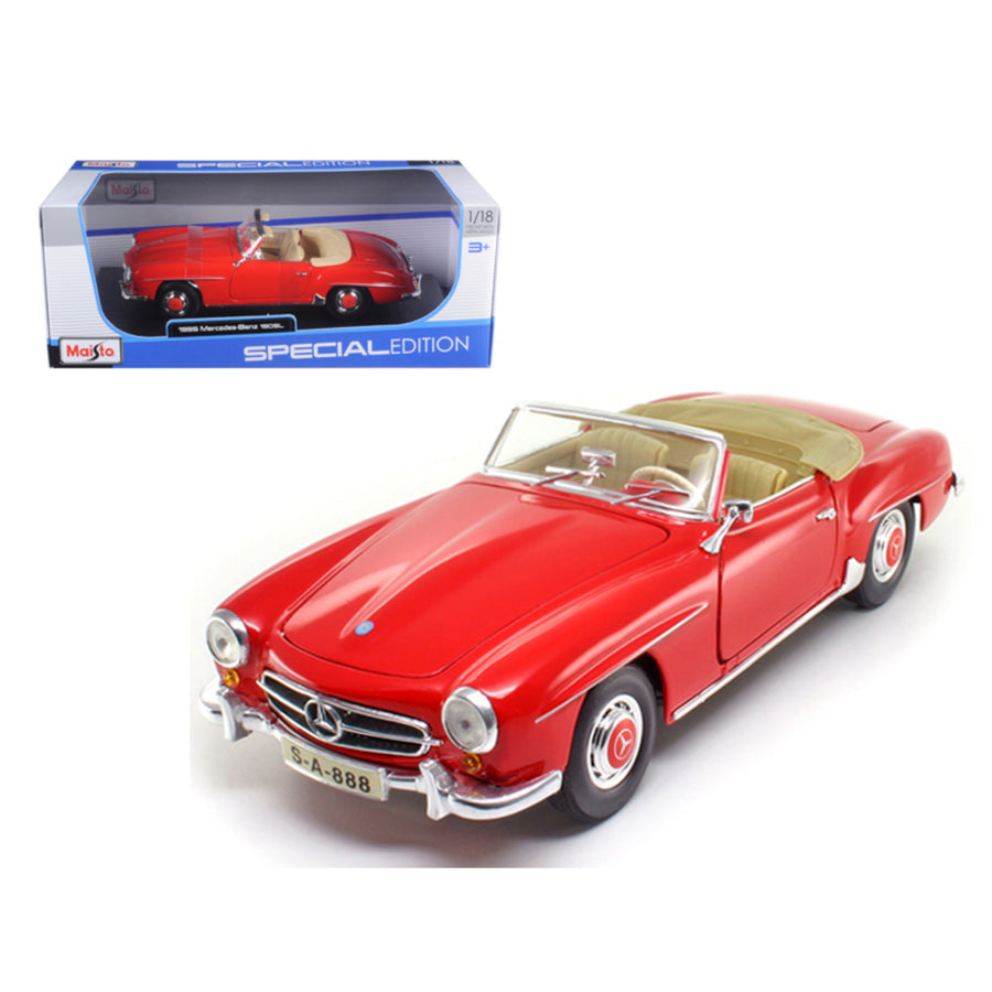 1955 Mercedes Benz 190 Sl Red 1/18 Diecast Model Car  By Maisto 31824r