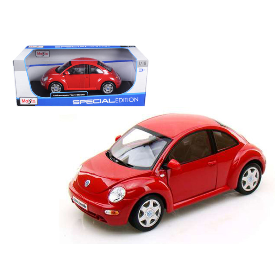 Volkswagen New Beetle Red 1/18 Diecast Model Car By Maisto 31875r