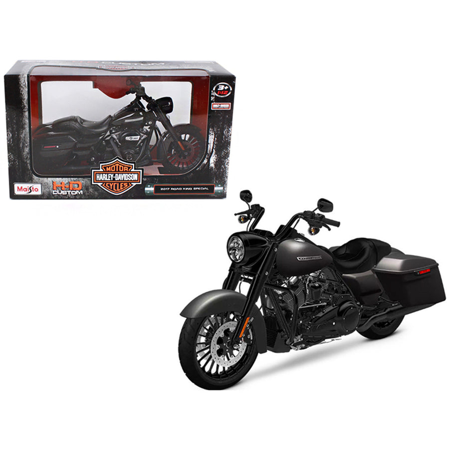 2017 Harley Davidson King Road Special Black Motorcycle Model 1/12 By Maisto 32336