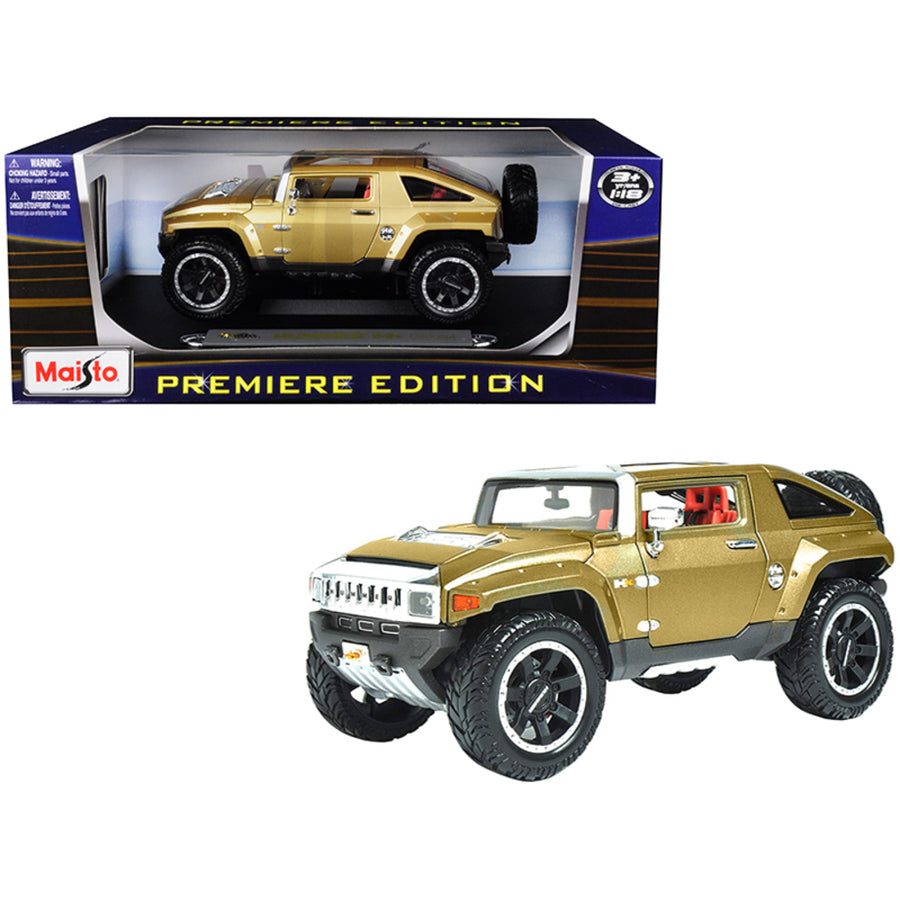 Hummer Hx Concept Gold Metallic Premiere Edition 1/18 Diecast Model Car By Maisto 36171gld