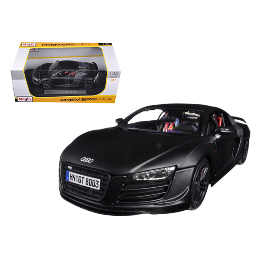 Audi R8 Gt Matt Black 1/18 Diecast Car Model By Maisto 36190bk