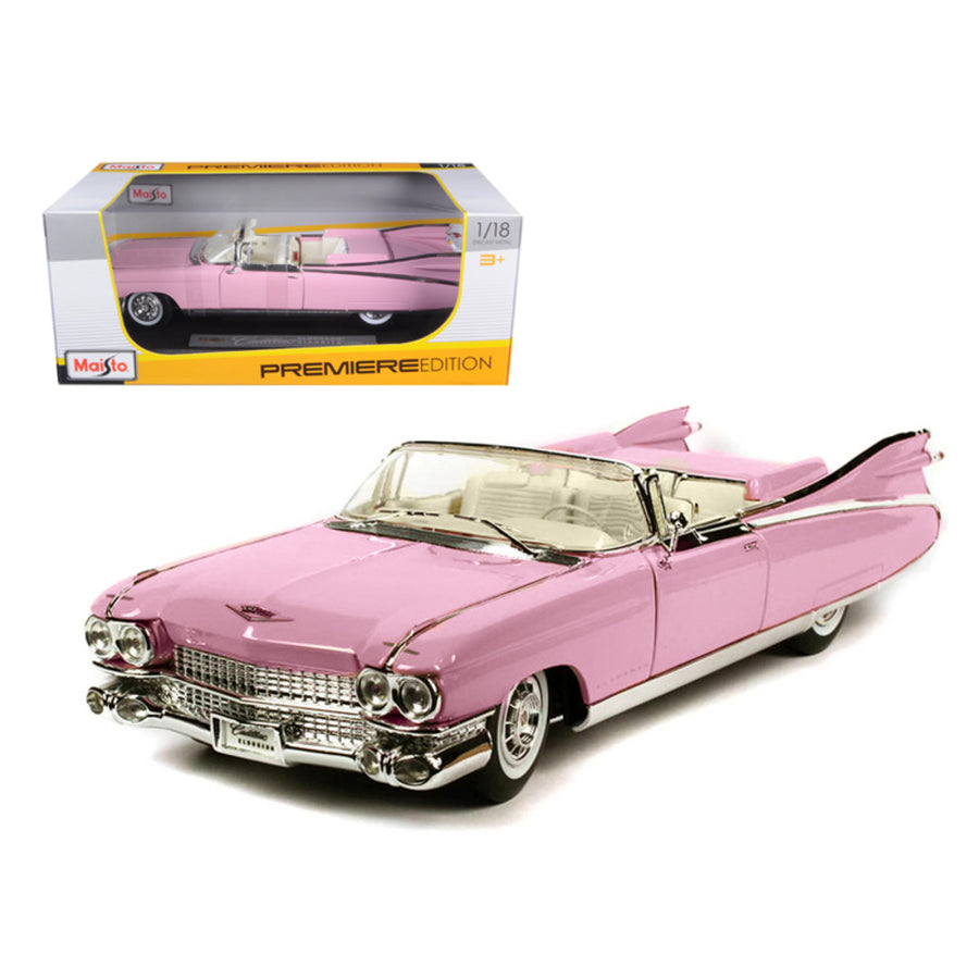 1959 Cadillac Eldorado Biarritz Pink 1/18 Diecast Model Car By Maisto 36813pi