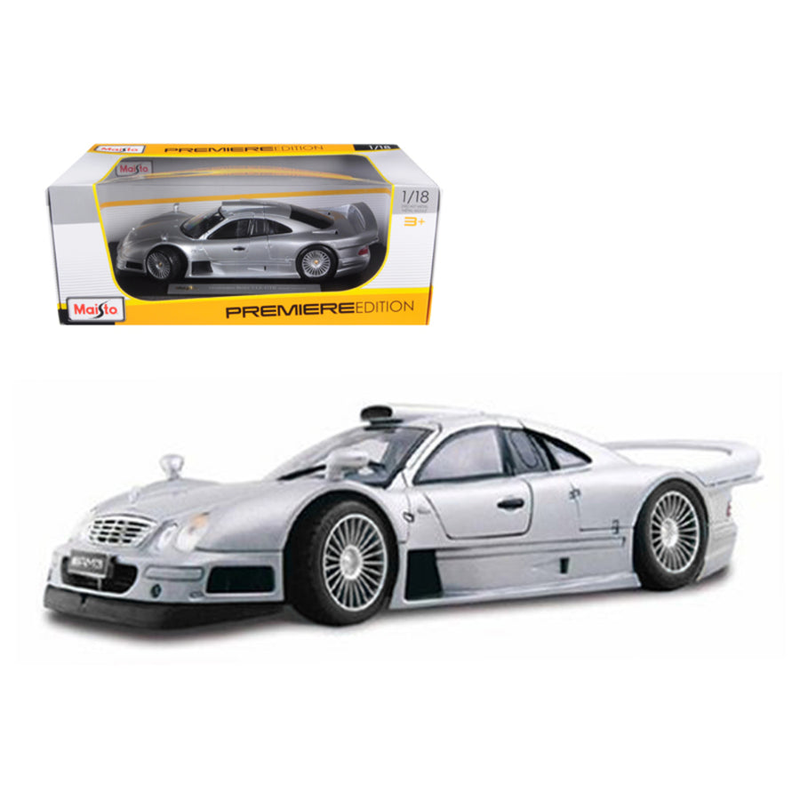 Mercedes Clk Gtr Street Silver 1/18 Diecast Model Car By Maisto 36849s