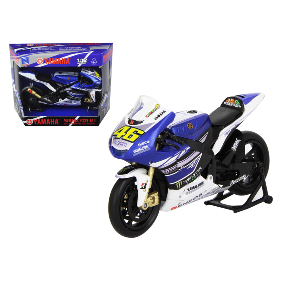 2013 Yamaha Yzr-m1 Valentino Rossi Monster Moto Gp #46 Motorcycle Model 1/12 By New Ray Nr57583