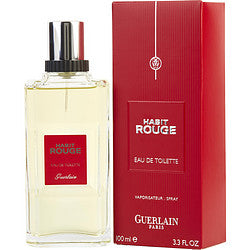 Habit Rouge By Guerlain Edt Spray 3.3 Oz