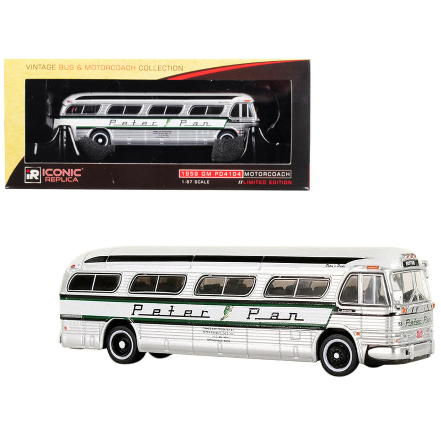 1959 Gm Pd4104 Motorcoach Peter Pan (boston, Massachusetts) Vintage Bus & Motorcoach Collection 1/87 Diecast Model By Iconic Replicas 87-0146