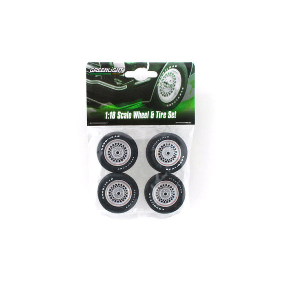 Wheels And Tires Set Ford Mustang Ii King Cobra For 1/18 Scale Models By Greenlight 12883