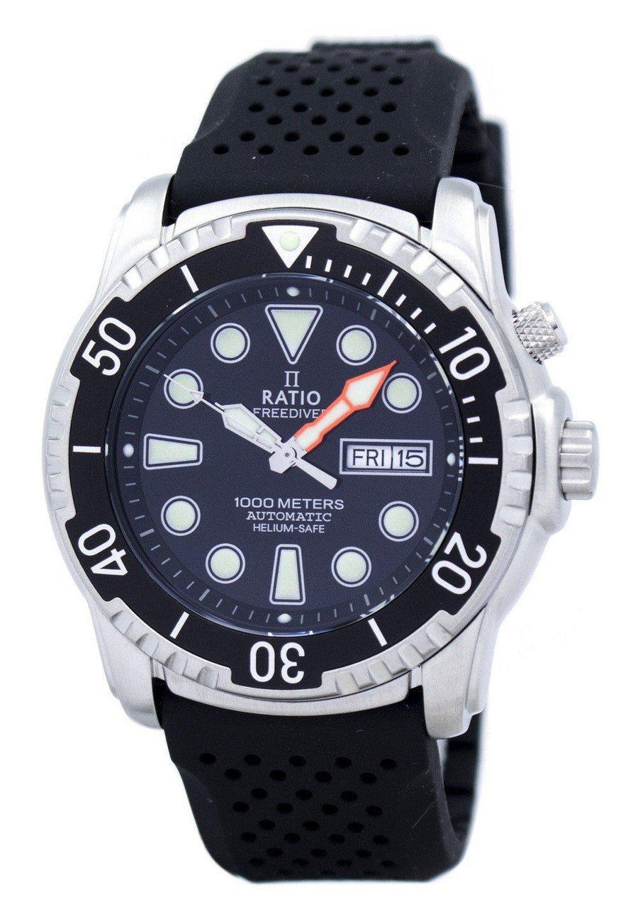 Ratio Free Diver Helium-safe 1000m Sapphire Automatic 1068ha90-34va-00 Men's Watch