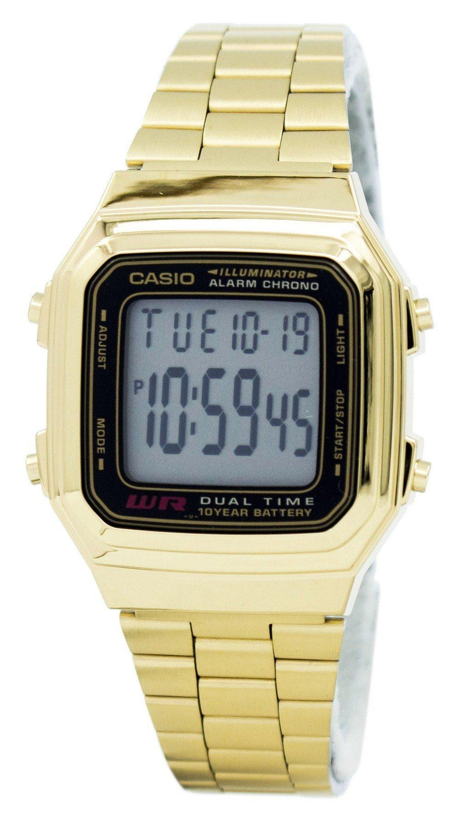 Casio Digital Stainless Steel Alarm Chrono Dual Time A178wga-1adf A178wga-1a Men's Watch