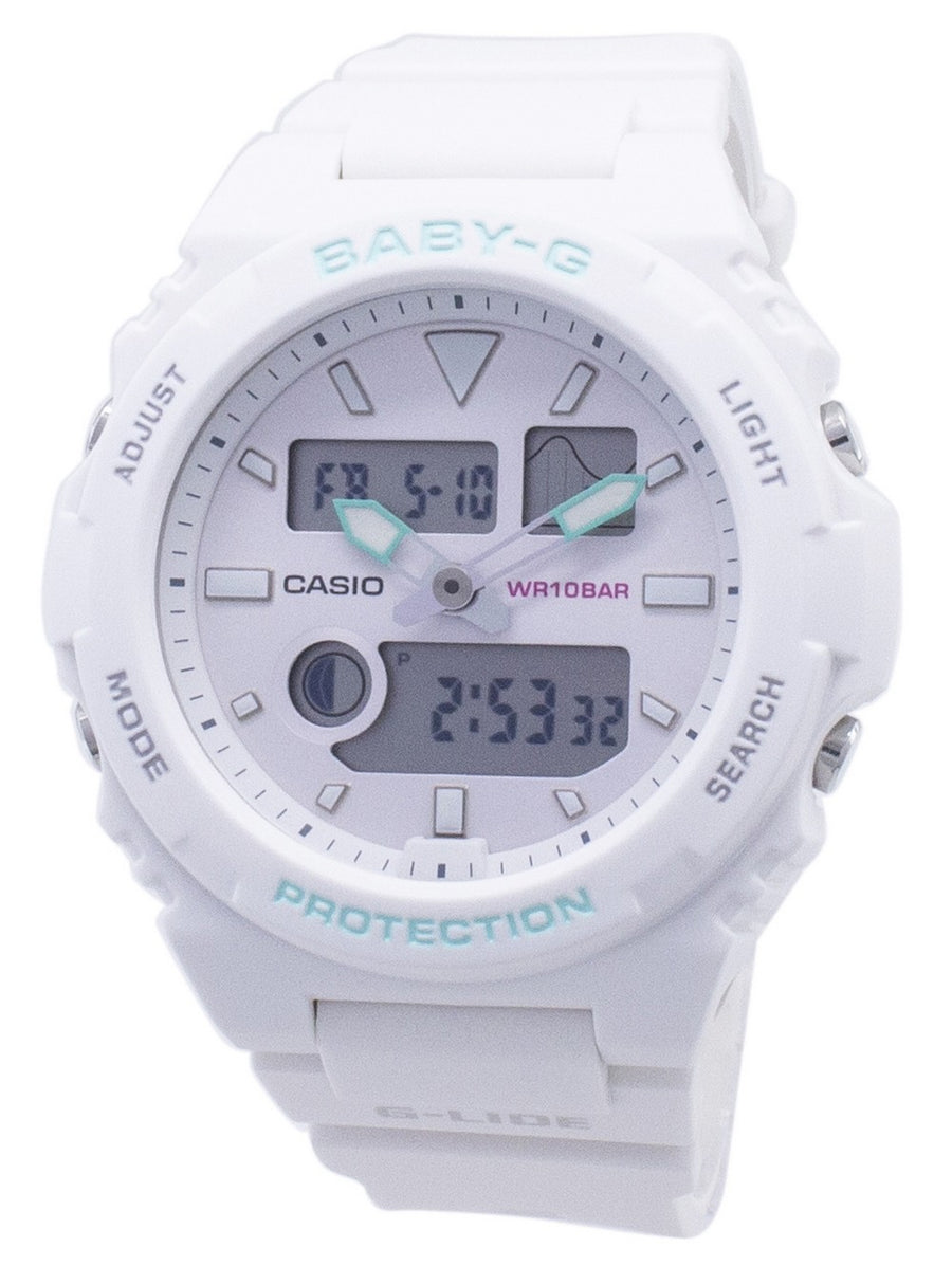 Casio Baby-g G-glide Bax-100-7a Bax100-7a Tide Graph Women's Watch