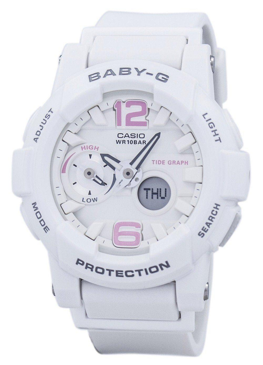 Casio Baby-g Bga-180be-7b Bga180be-7b Shock Resistant Tide Graph Analog Digital Women's Watch