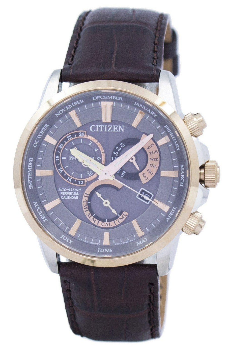 Citizen Eco-drive Chronograph Perpetual Calendar Alarm Bl8148-11h Men's Watch