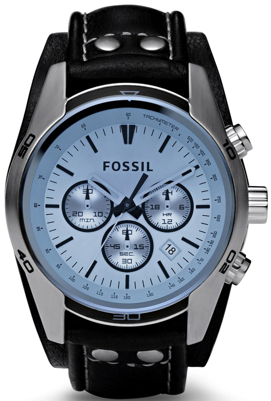 Fossil Coachman Chronograph Black Leather Ch2564 Men's Watch