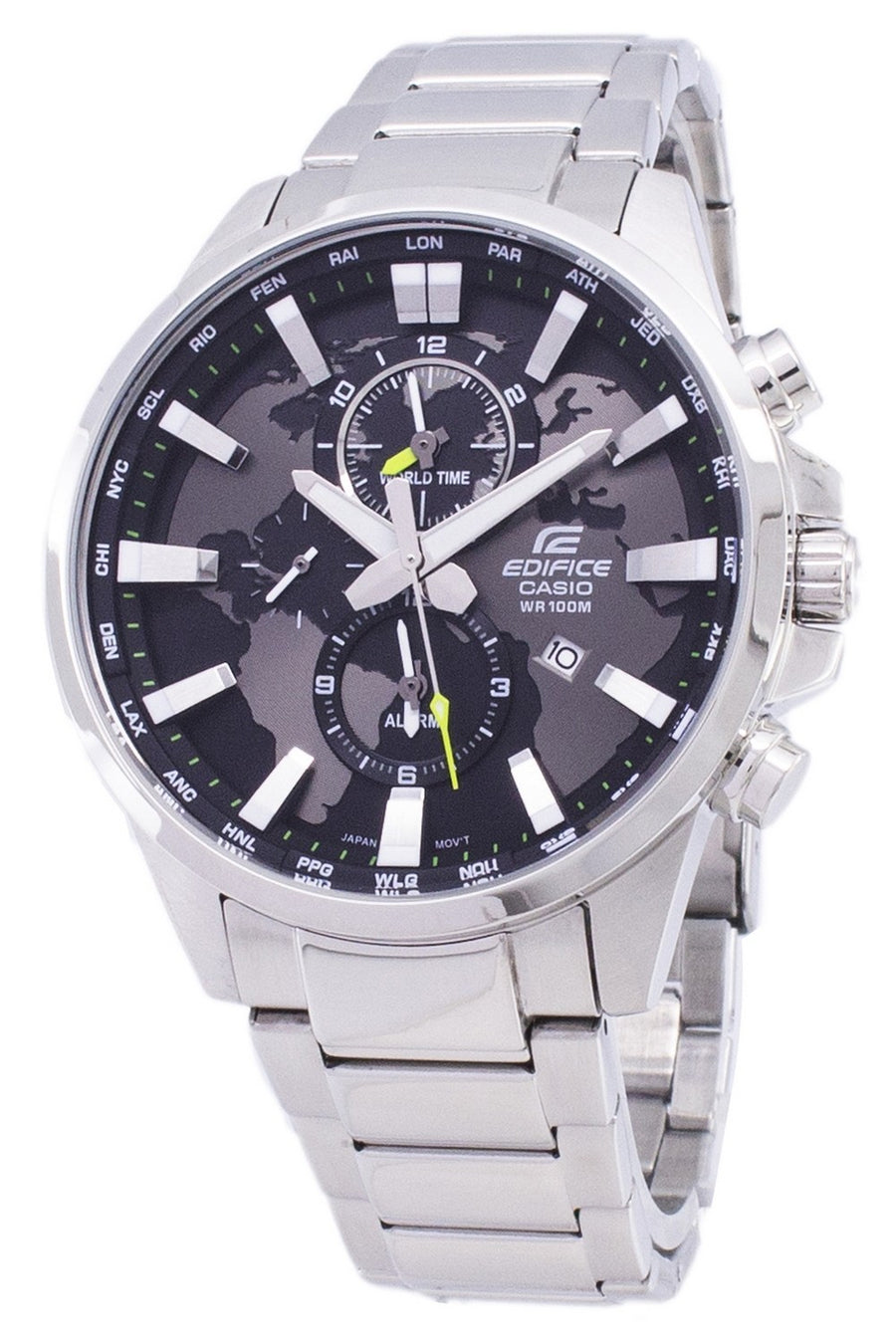 Casio Edifice Efr-303d-1av World Map Quartz Men's Watch