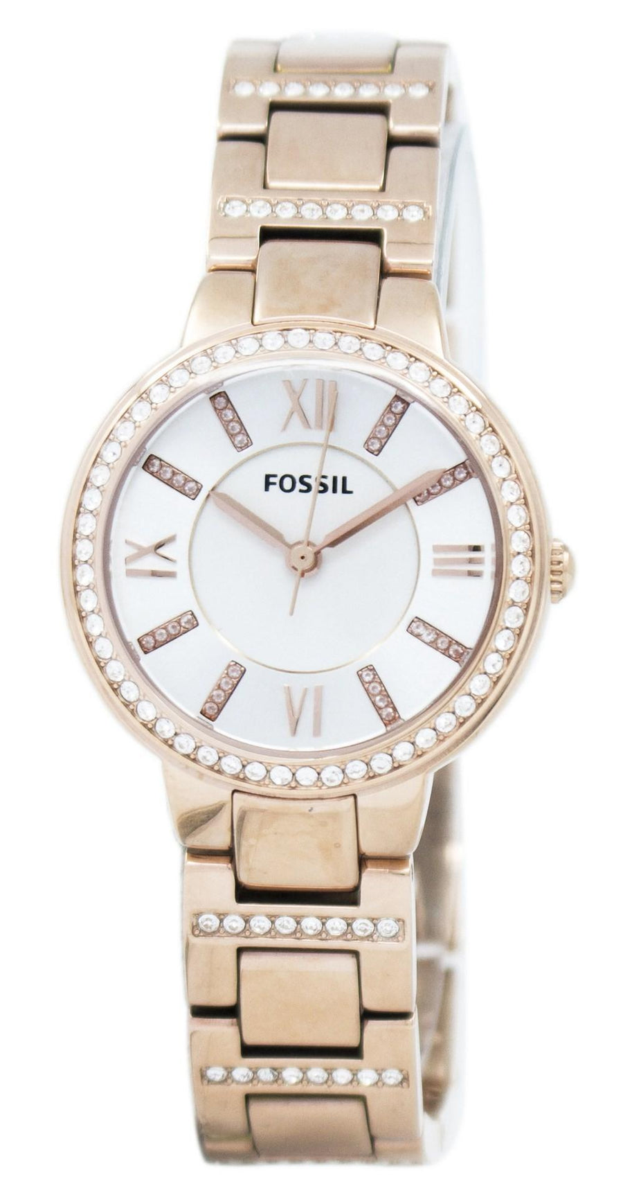 Fossil Virginia Three-hand Crystal Gold Tone Es3284 Women's Watch