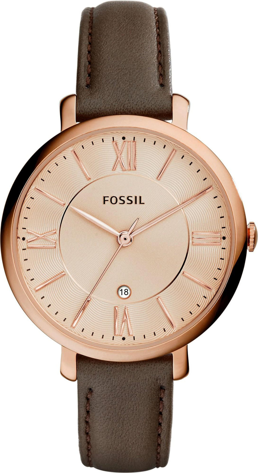 Fossil Jacqueline Quartz Gray Leather Es3707 Women's Watch