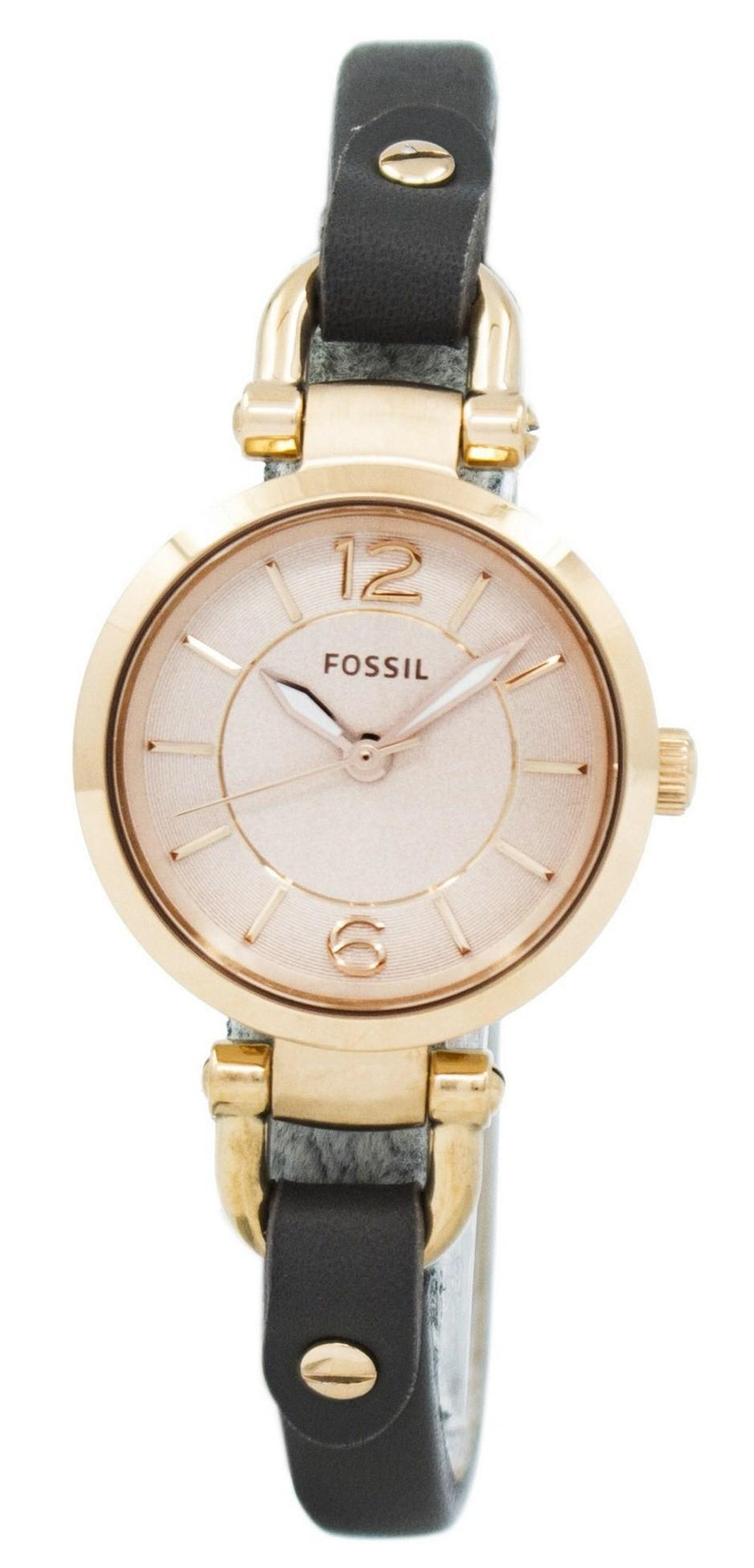 Fossil Georgia Rose Dial Grey Leather Es3862 Women's Watch