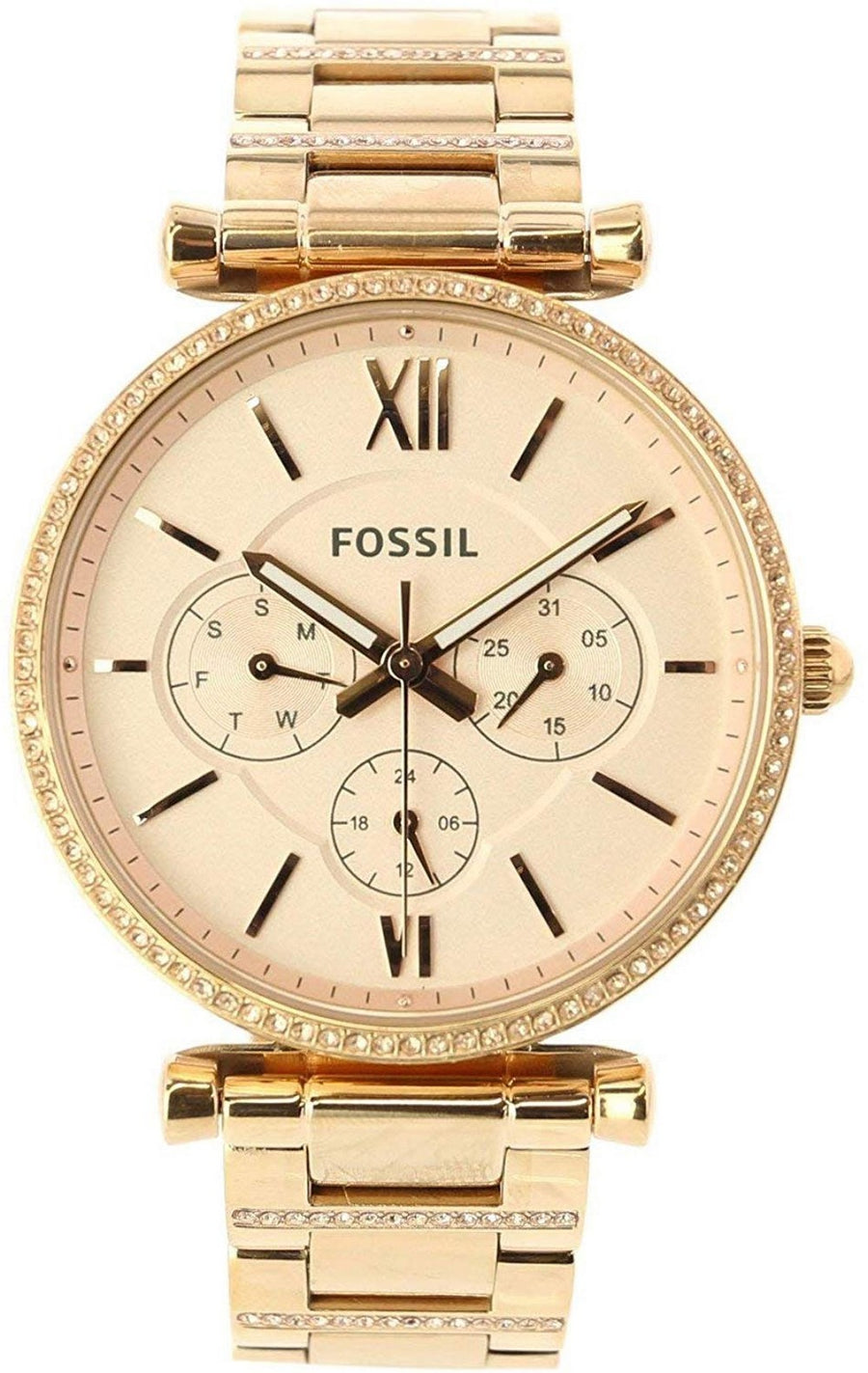 Fossil Carlie Es4542 Diamond Accents Quartz Women's Watch