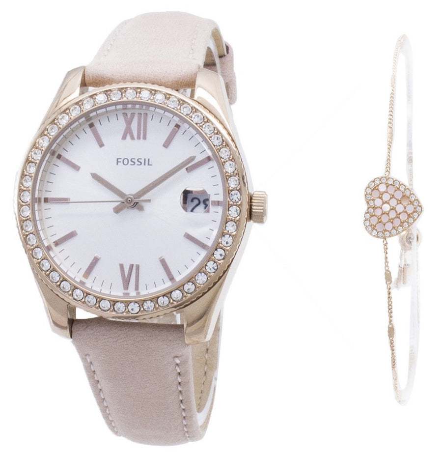 Fossil Scarlette Quartz Es4607set Diamond Accent Women's Watch