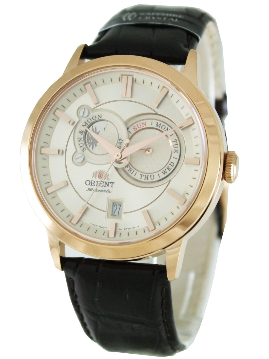 Orient Automatic Sun Moon Phases Et0p001w Men's Watch