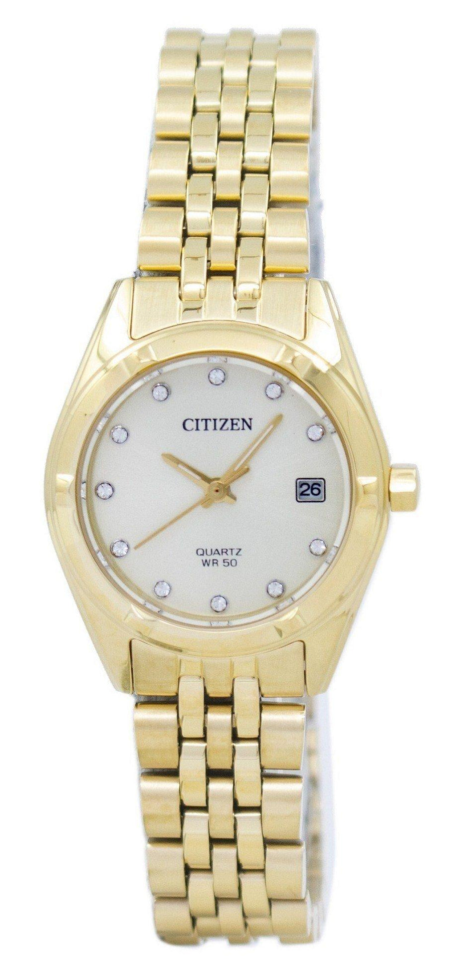 Citizen Analog Quartz Diamond Accent Eu6052-53p Women's Watch