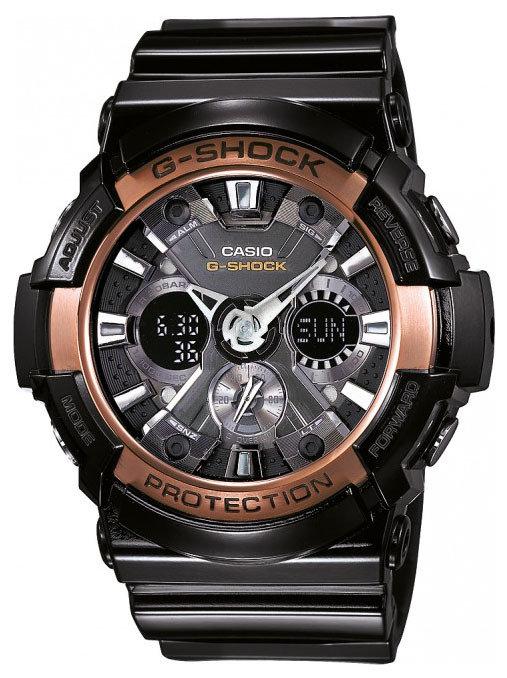 Casio G-shock Rose Gold Accented Ga-200rg-1a Ga200rg-1a Men's Watch