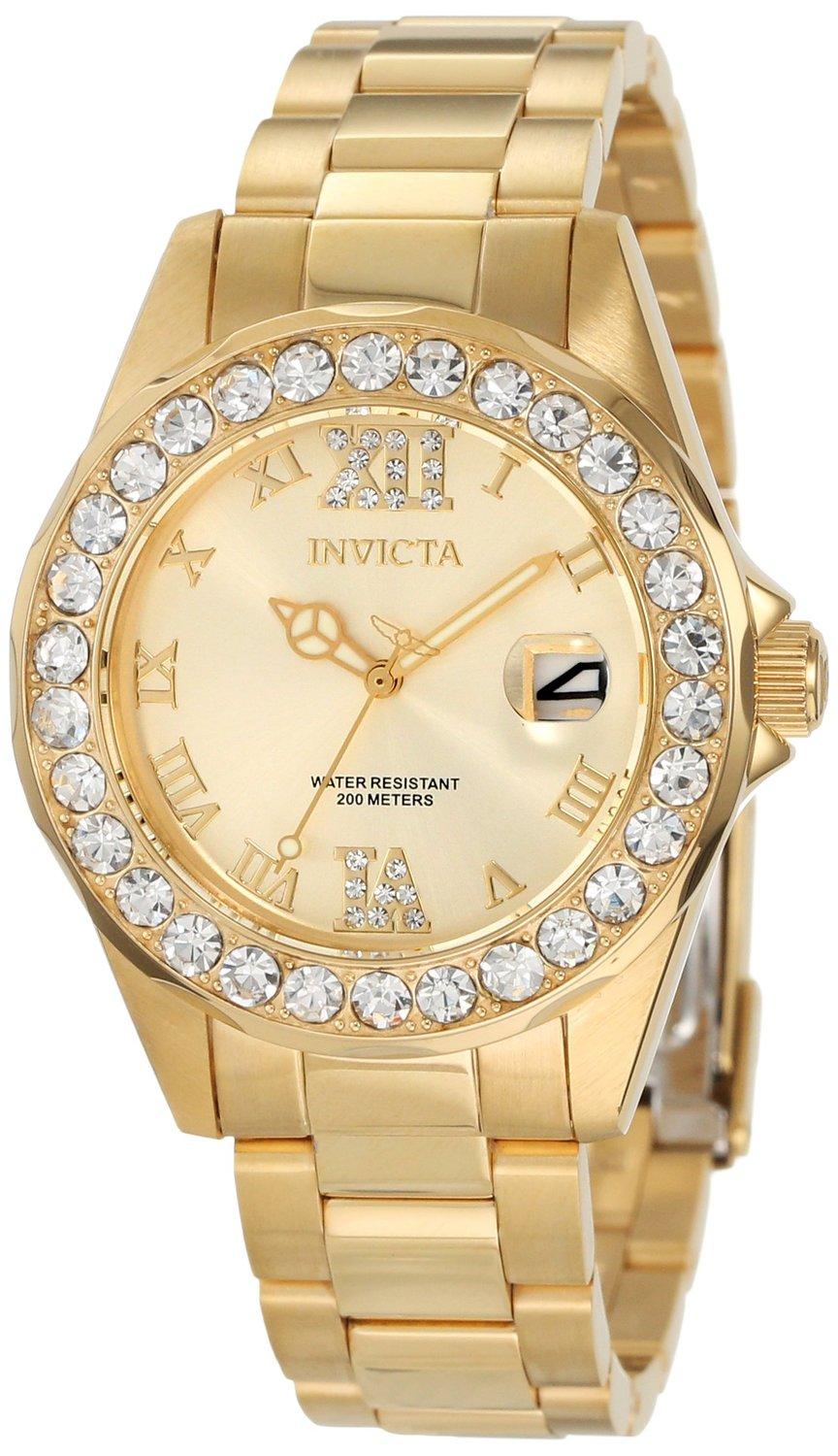 Invicta Pro Diver Crystal Accented Quartz 200m 15252 Women's Watch