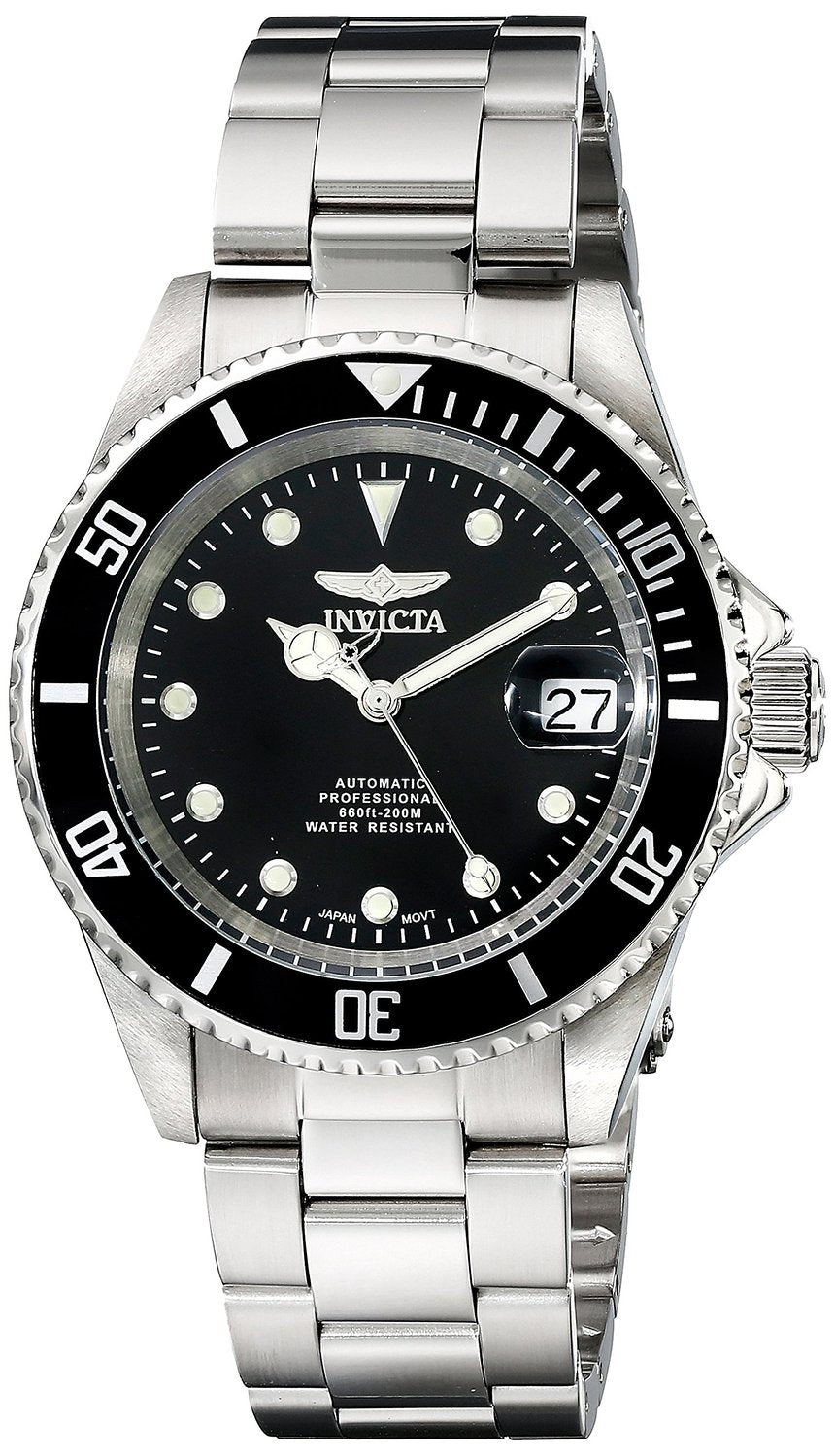 Invicta Automatic Pro Diver 200m Wr Black Dial Stainless Steel 17044 Men's Watch