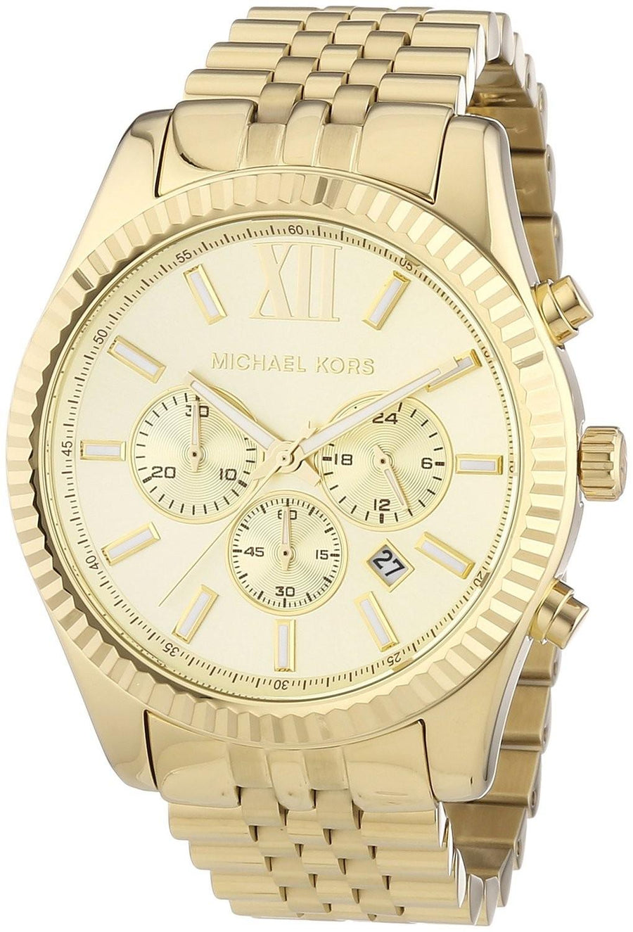 Michael Kors Lexington Chronograph Champagne Dial Mk8281 Men's Watch