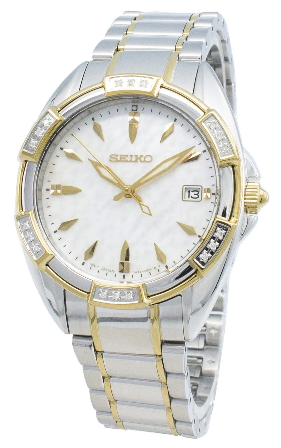 Seiko Classic Skk880p Skk880p1 Skk880 Diamond Accents Quartz Women's Watch