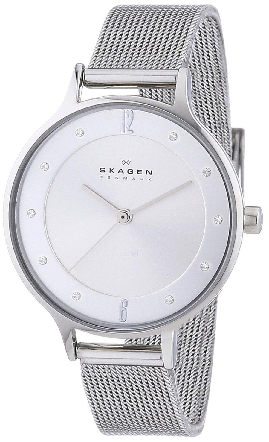 Skagen Anita Silver Dial Swarovski Crystal Mesh Bracelet Skw2149 Women's Watch