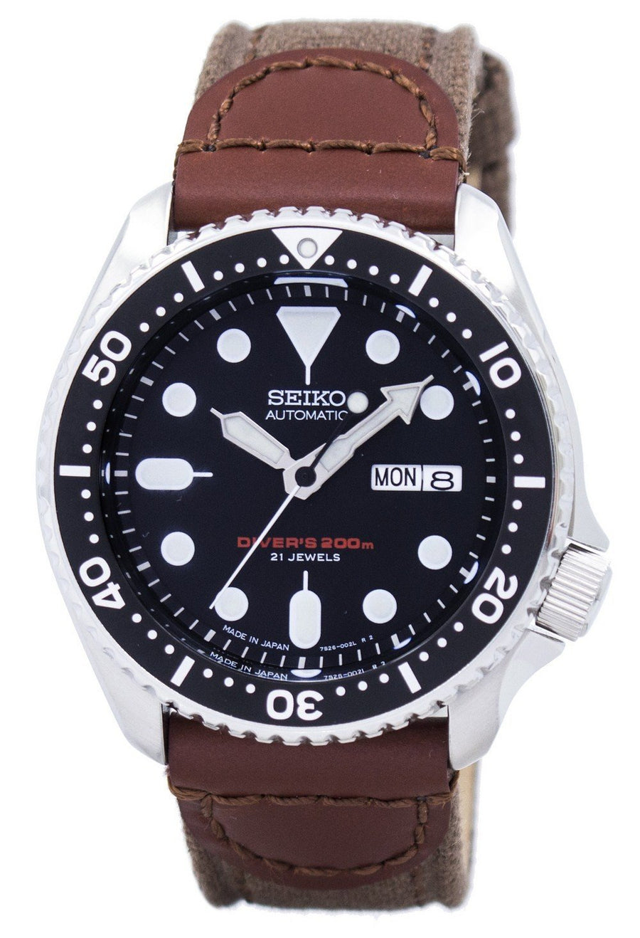 Seiko Automatic Diver's Canvas Strap Skx007j1-ns1 200m Men's Watch