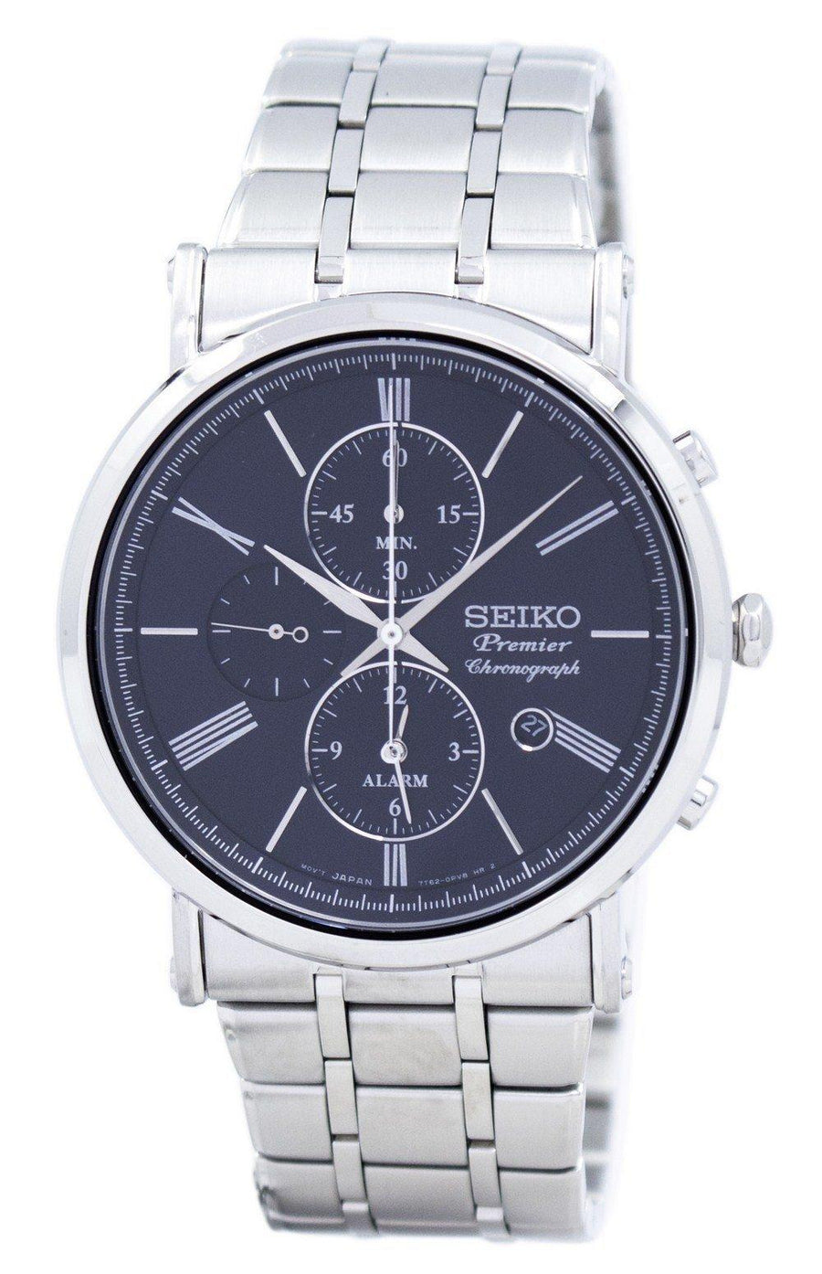 Seiko Premier Chronograph Alarm Quartz Snaf75 Snaf75p1 Snaf75p Men's Watch