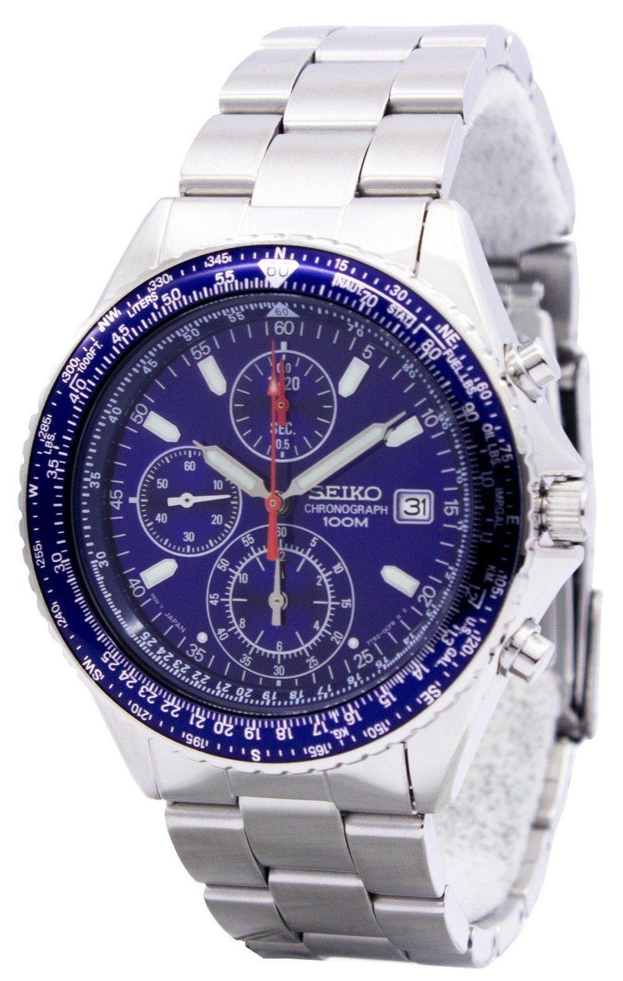 Seiko Flightmaster Pilot Slide Rule Chronograph Snd255 Snd255p1 Snd255p Men's Watch