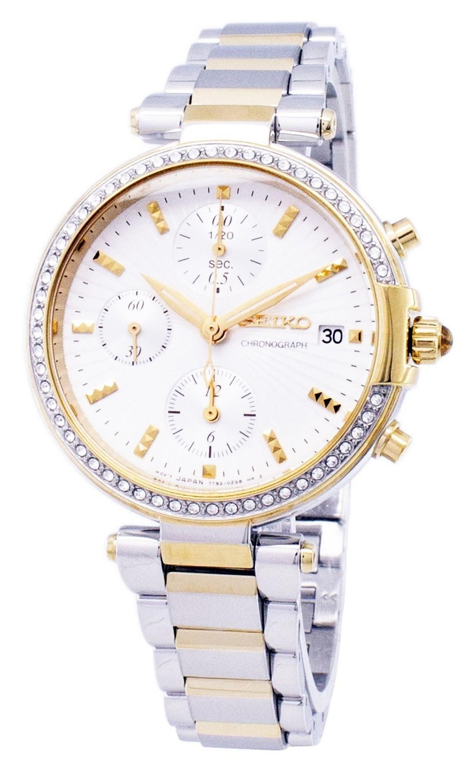 Seiko Chronograph Quartz Diamond Accent Sndv42 Sndv42p1 Sndv42p Women's Watch