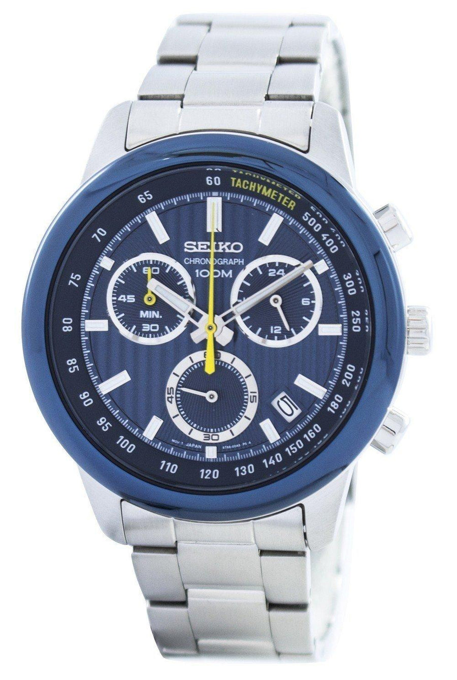 Seiko Sports Chronograph Quartz Tachymeter Ssb207 Ssb207p1 Ssb207p Men's Watch