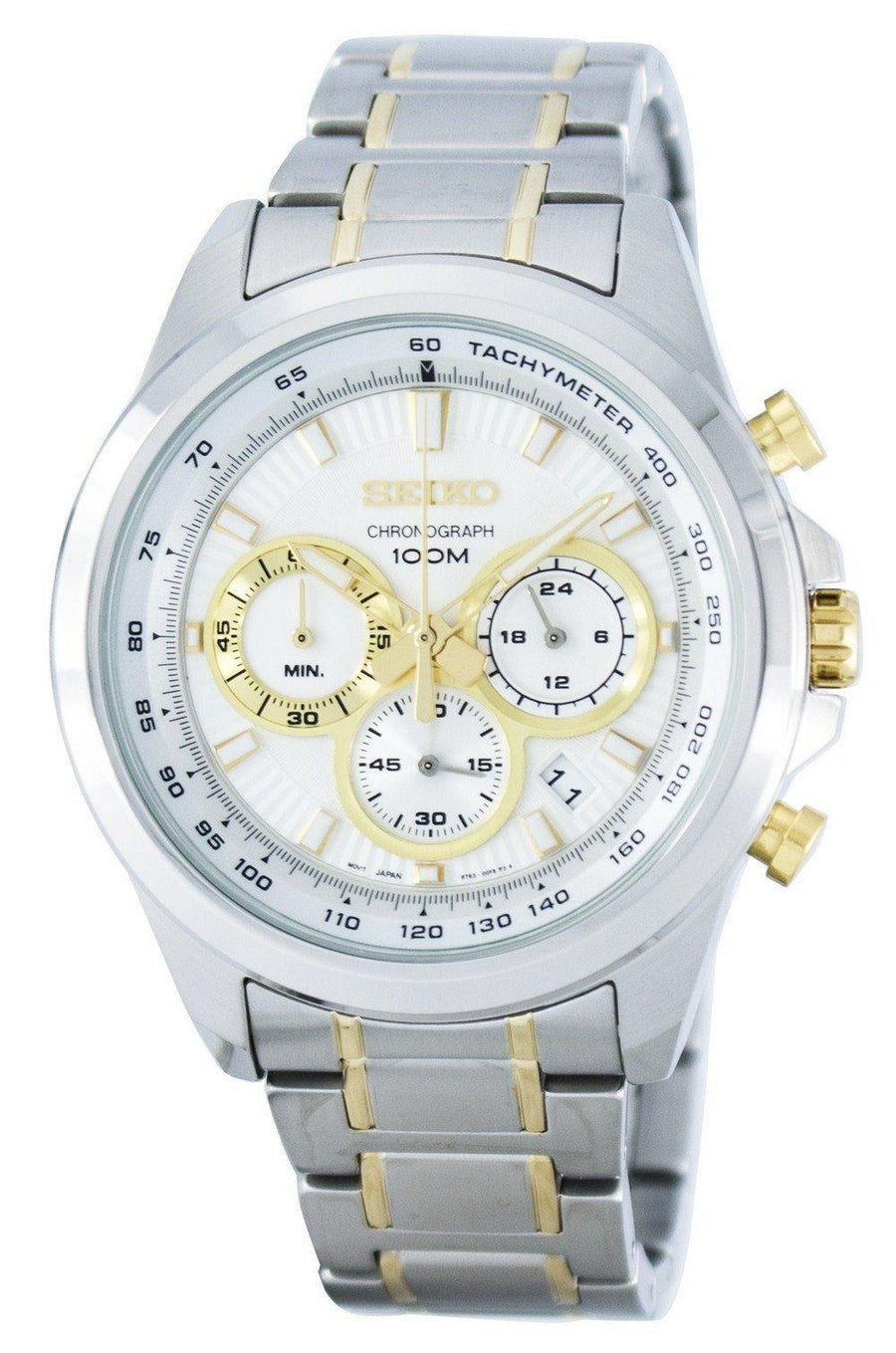 Seiko Dress Chronograph Quartz Tachymeter Ssb245 Ssb245p1 Ssb245p Men's Watch