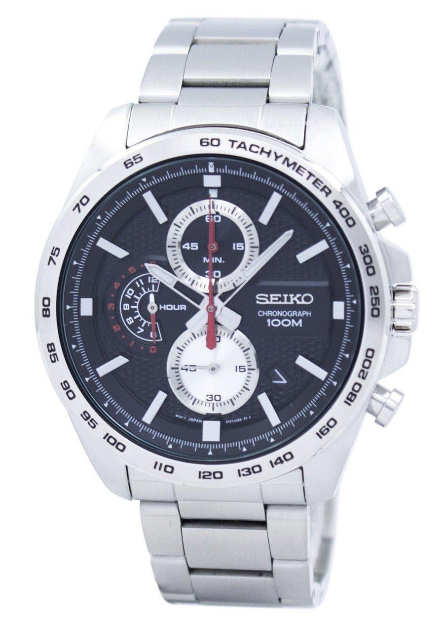 Seiko Chronograph Quartz Tachymeter Ssb255 Ssb255p1 Ssb255p Men's Watch