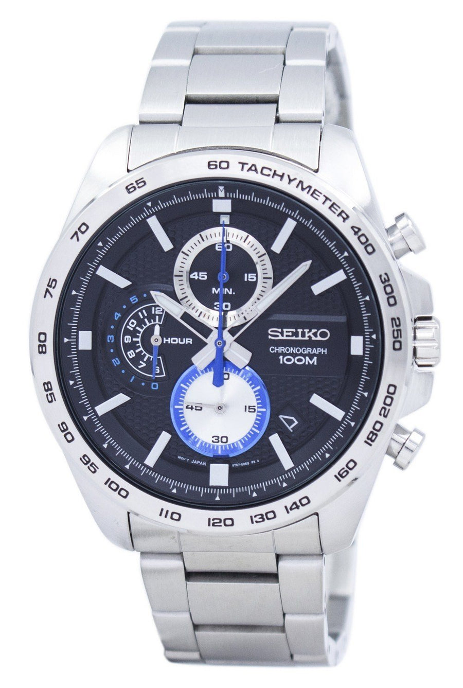 Seiko Chronograph Tachymeter Quartz Ssb257 Ssb257p1 Ssb257p Men's Watch