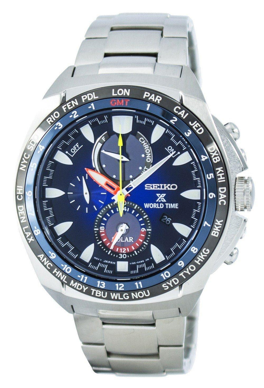 Seiko Prospex World Time Solar Chronograph Ssc549 Ssc549p1 Ssc549p Men's Watch