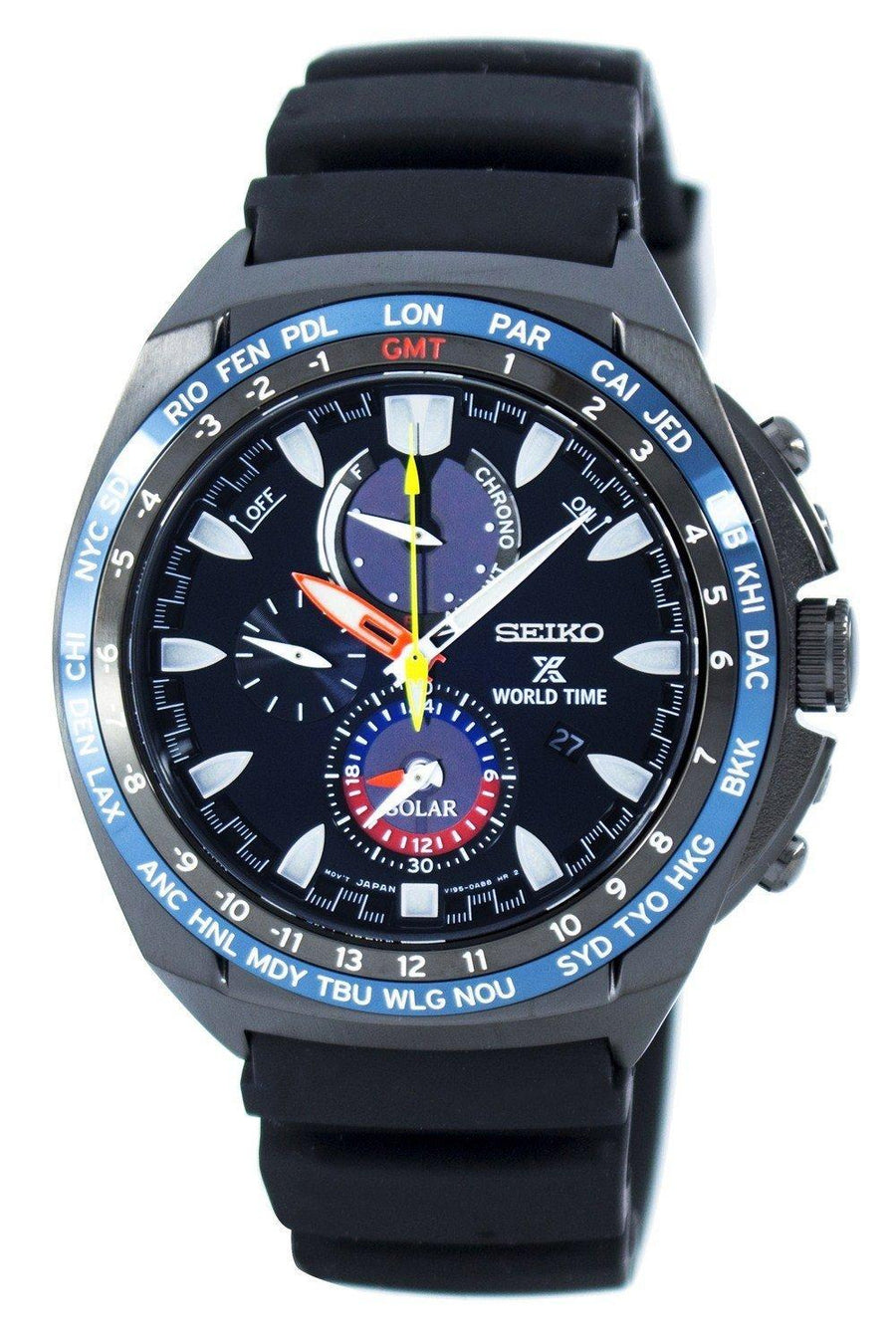 Seiko Prospex World Time Solar Chronograph Ssc551 Ssc551p1 Ssc551p Men's Watch