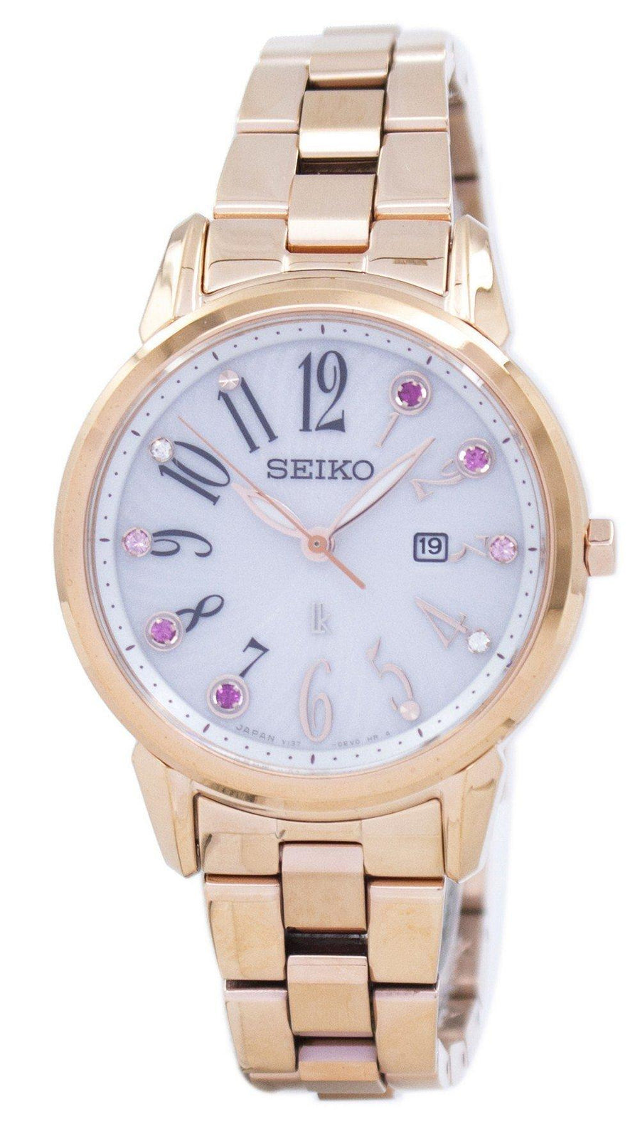 Seiko Solar Japan Made Diamond Accent Sut302 Sut302j1 Sut302j Women's Watch