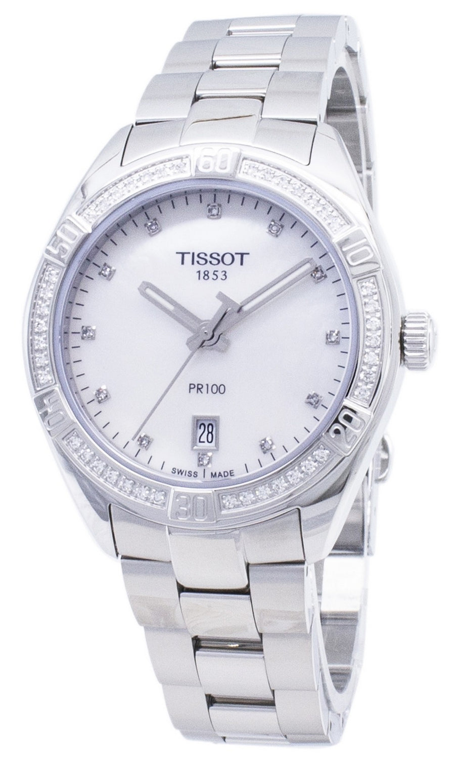 Tissot T-classic Pr 100 Lady Sport T101.910.61.116.00 T1019106111600 Diamond Accents Quartz Women's Watch